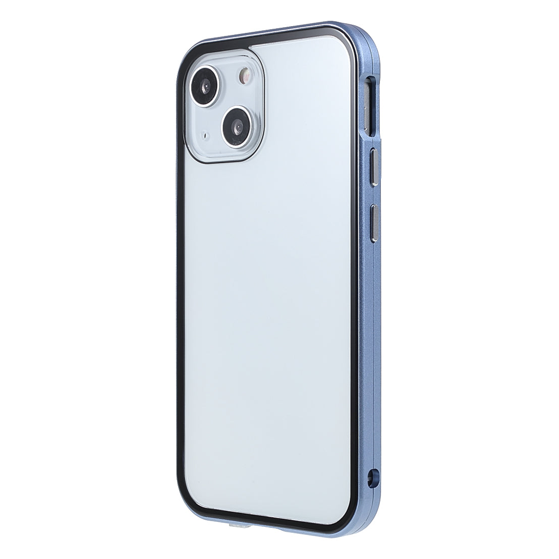 Scratch-Resistant Powerful Magnetic Metal Frame + Double-Sided Tempered Glass 35 Degrees Anti-Peep Phone Case for iPhone 13 mini 5.4 inch