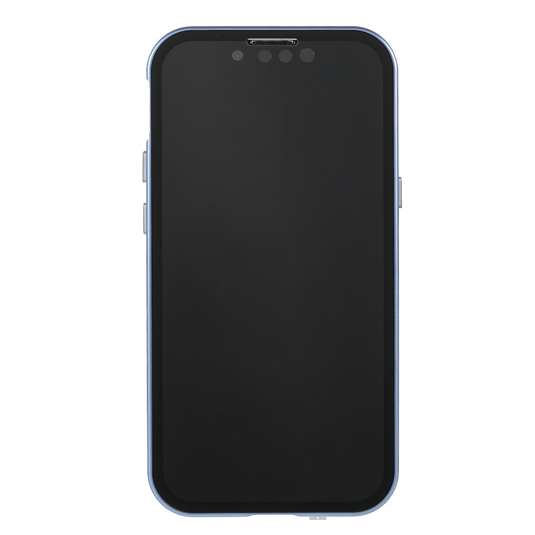 Scratch-Resistant Powerful Magnetic Metal Frame + Double-Sided Tempered Glass 35 Degrees Anti-Peep Phone Case for iPhone 13 mini 5.4 inch