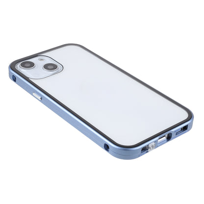 Scratch-Resistant Powerful Magnetic Metal Frame + Double-Sided Tempered Glass 35 Degrees Anti-Peep Phone Case for iPhone 13 mini 5.4 inch