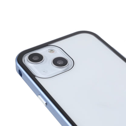 Scratch-Resistant Powerful Magnetic Metal Frame + Double-Sided Tempered Glass 35 Degrees Anti-Peep Phone Case for iPhone 13 mini 5.4 inch