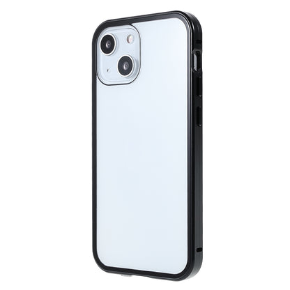 Scratch-Resistant Powerful Magnetic Metal Frame + Double-Sided Tempered Glass 35 Degrees Anti-Peep Phone Case for iPhone 13 mini 5.4 inch