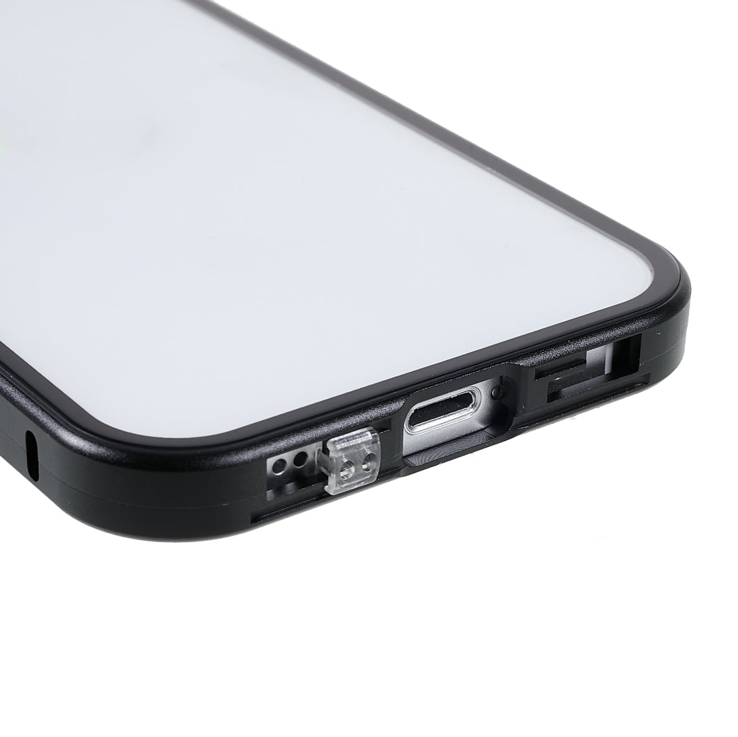 Scratch-Resistant Powerful Magnetic Metal Frame + Double-Sided Tempered Glass 35 Degrees Anti-Peep Phone Case for iPhone 13 mini 5.4 inch