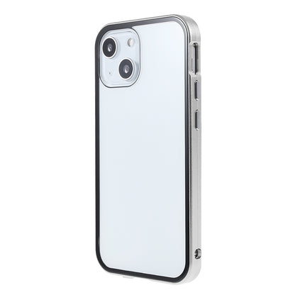 Scratch-Resistant Powerful Magnetic Metal Frame + Double-Sided Tempered Glass 35 Degrees Anti-Peep Phone Case for iPhone 13 mini 5.4 inch