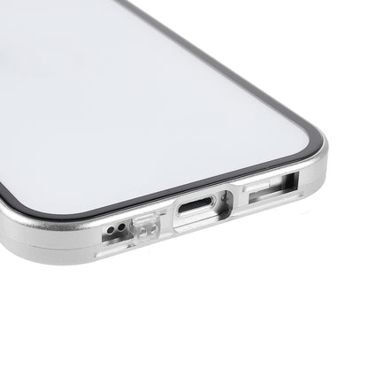 Scratch-Resistant Powerful Magnetic Metal Frame + Double-Sided Tempered Glass 35 Degrees Anti-Peep Phone Case for iPhone 13 mini 5.4 inch