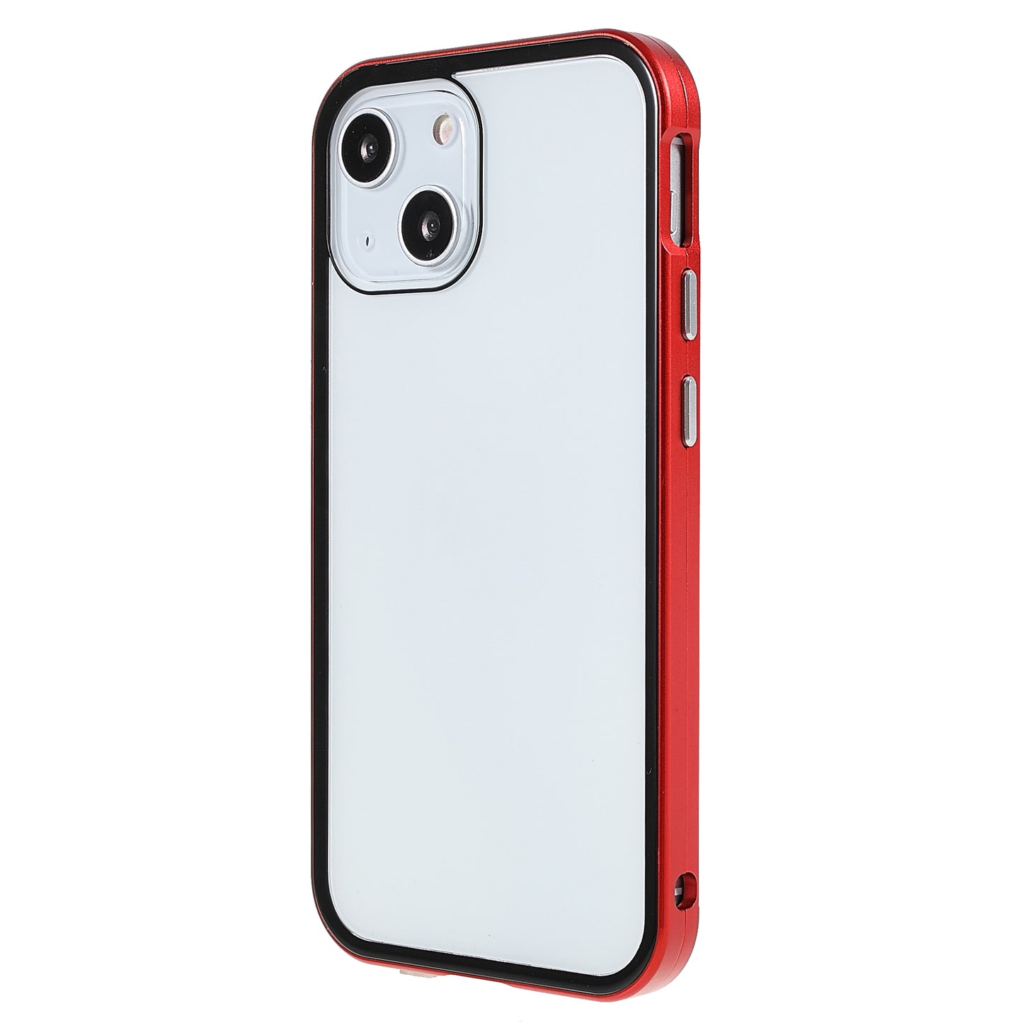 Scratch-Resistant Powerful Magnetic Metal Frame + Double-Sided Tempered Glass 35 Degrees Anti-Peep Phone Case for iPhone 13 mini 5.4 inch