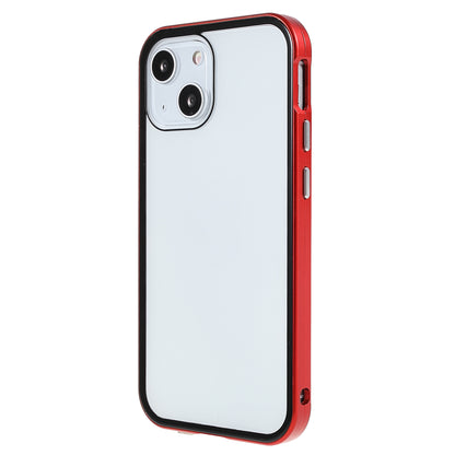 Scratch-Resistant Powerful Magnetic Metal Frame + Double-Sided Tempered Glass 35 Degrees Anti-Peep Phone Case for iPhone 13 mini 5.4 inch