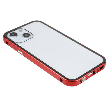 Scratch-Resistant Powerful Magnetic Metal Frame + Double-Sided Tempered Glass 35 Degrees Anti-Peep Phone Case for iPhone 13 mini 5.4 inch