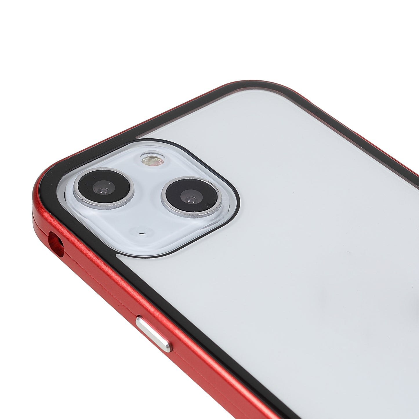 Scratch-Resistant Powerful Magnetic Metal Frame + Double-Sided Tempered Glass 35 Degrees Anti-Peep Phone Case for iPhone 13 mini 5.4 inch