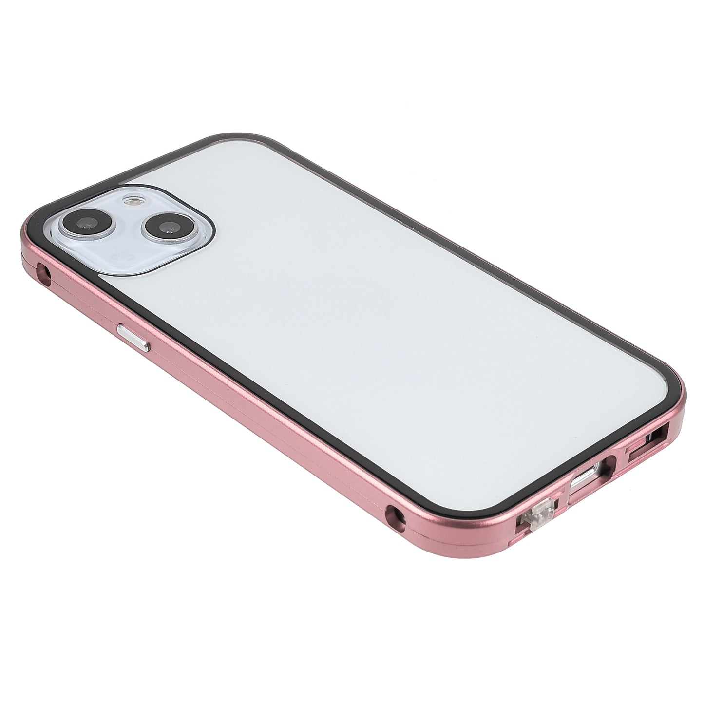 Scratch-Resistant Powerful Magnetic Metal Frame + Double-Sided Tempered Glass 35 Degrees Anti-Peep Phone Case for iPhone 13 mini 5.4 inch