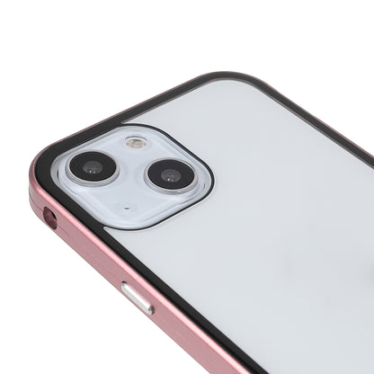 Scratch-Resistant Powerful Magnetic Metal Frame + Double-Sided Tempered Glass 35 Degrees Anti-Peep Phone Case for iPhone 13 mini 5.4 inch