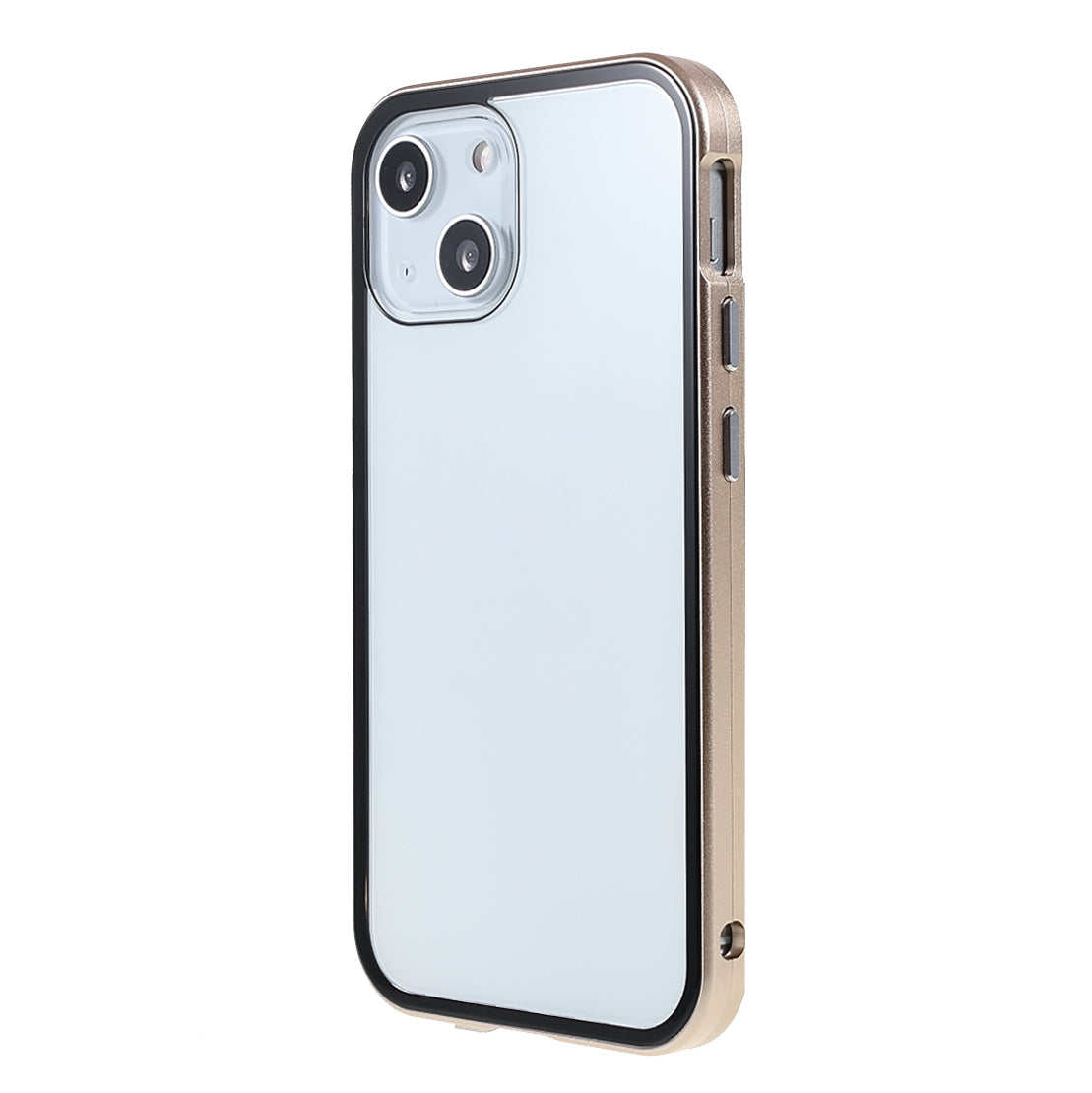 Scratch-Resistant Powerful Magnetic Metal Frame + Double-Sided Tempered Glass 35 Degrees Anti-Peep Phone Case for iPhone 13 mini 5.4 inch