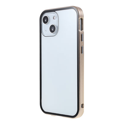 Scratch-Resistant Powerful Magnetic Metal Frame + Double-Sided Tempered Glass 35 Degrees Anti-Peep Phone Case for iPhone 13 mini 5.4 inch