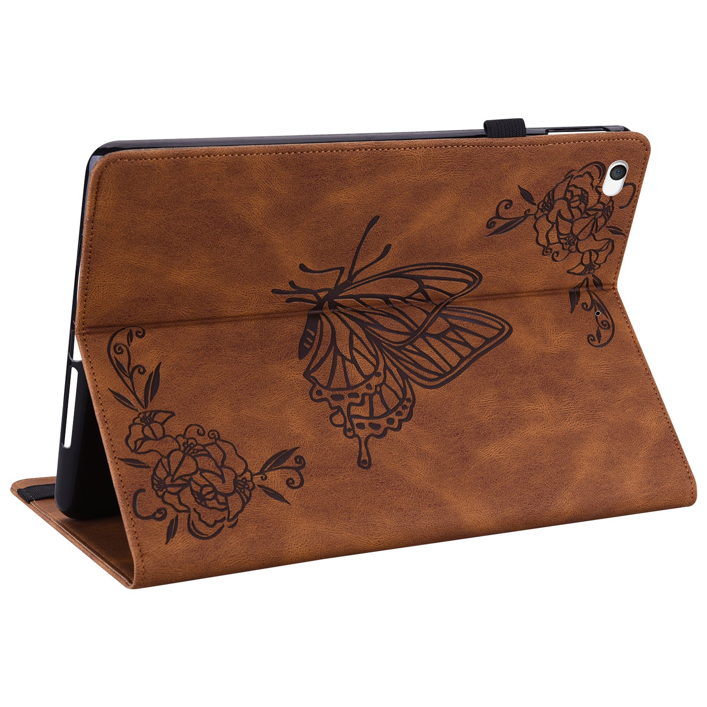 Shockproof Lightweight Tablet Cover Imprinted Butterfly Flower PU Leather Stand Cards Slot Case for iPad Mini / iPad Mini 2 / iPad mini 3 / iPad mini 4 / iPad mini (2019) 7.9 inch