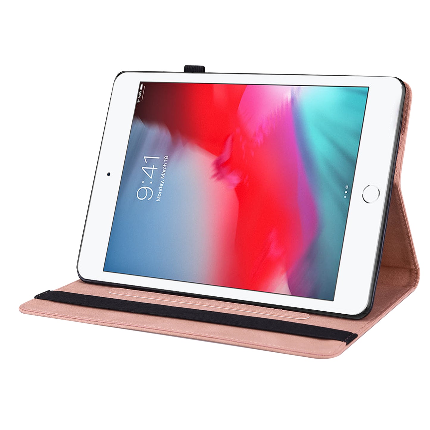 Shockproof Lightweight Tablet Cover Imprinted Butterfly Flower PU Leather Stand Cards Slot Case for iPad Mini / iPad Mini 2 / iPad mini 3 / iPad mini 4 / iPad mini (2019) 7.9 inch