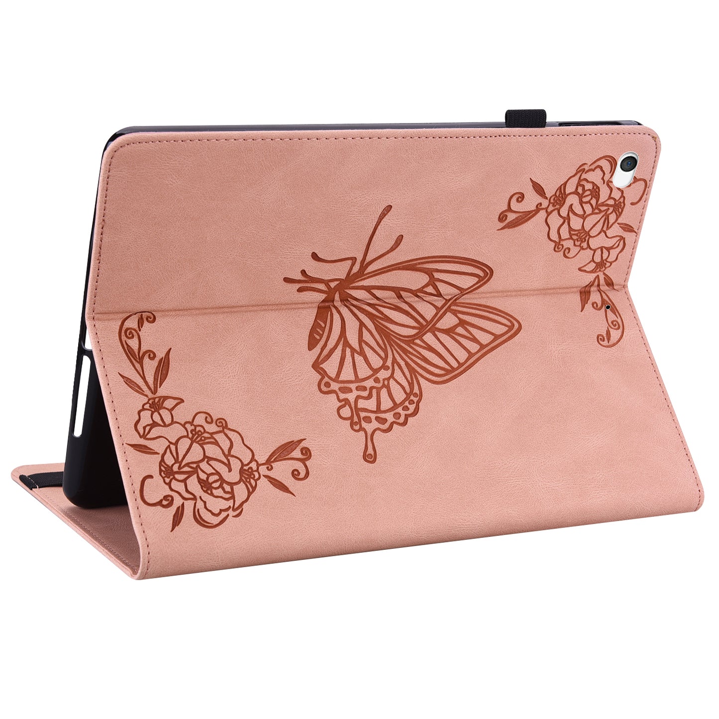 Shockproof Lightweight Tablet Cover Imprinted Butterfly Flower PU Leather Stand Cards Slot Case for iPad Mini / iPad Mini 2 / iPad mini 3 / iPad mini 4 / iPad mini (2019) 7.9 inch
