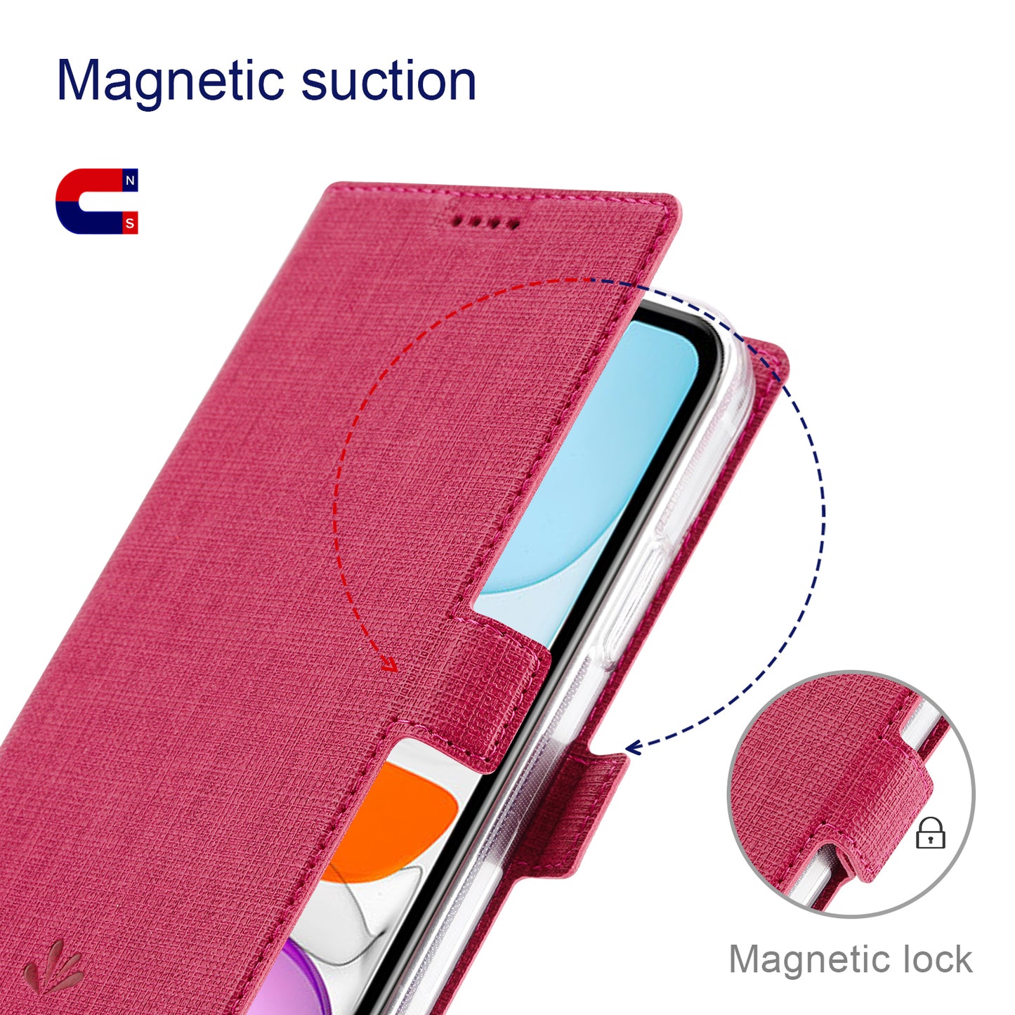 VILI K Series Magnetic Closure Shockproof Wallet Design Leather Phone Stand Cover for iPhone 13 Pro Max 6.7 inch