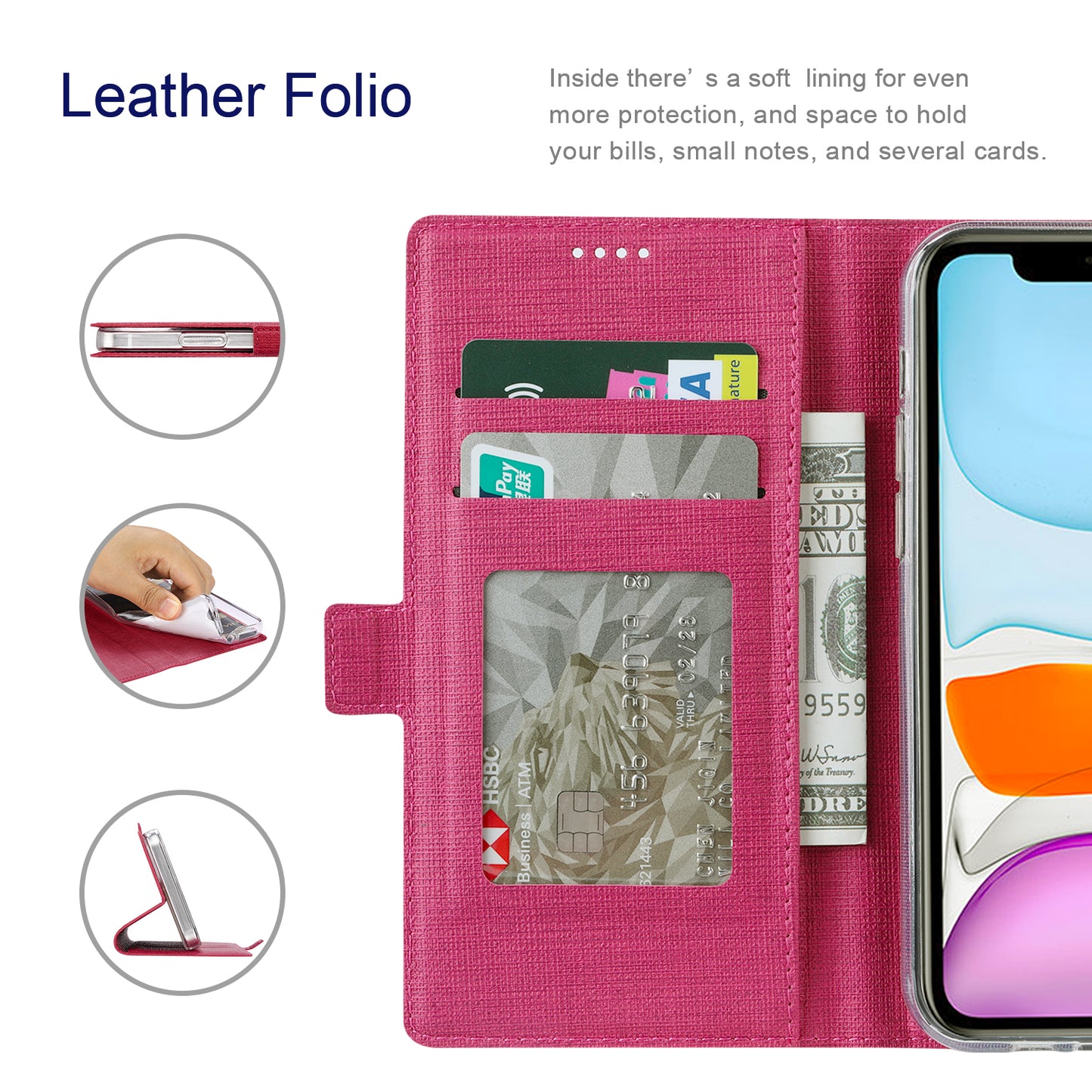 VILI K Series Magnetic Closure Shockproof Wallet Design Leather Phone Stand Cover for iPhone 13 Pro Max 6.7 inch