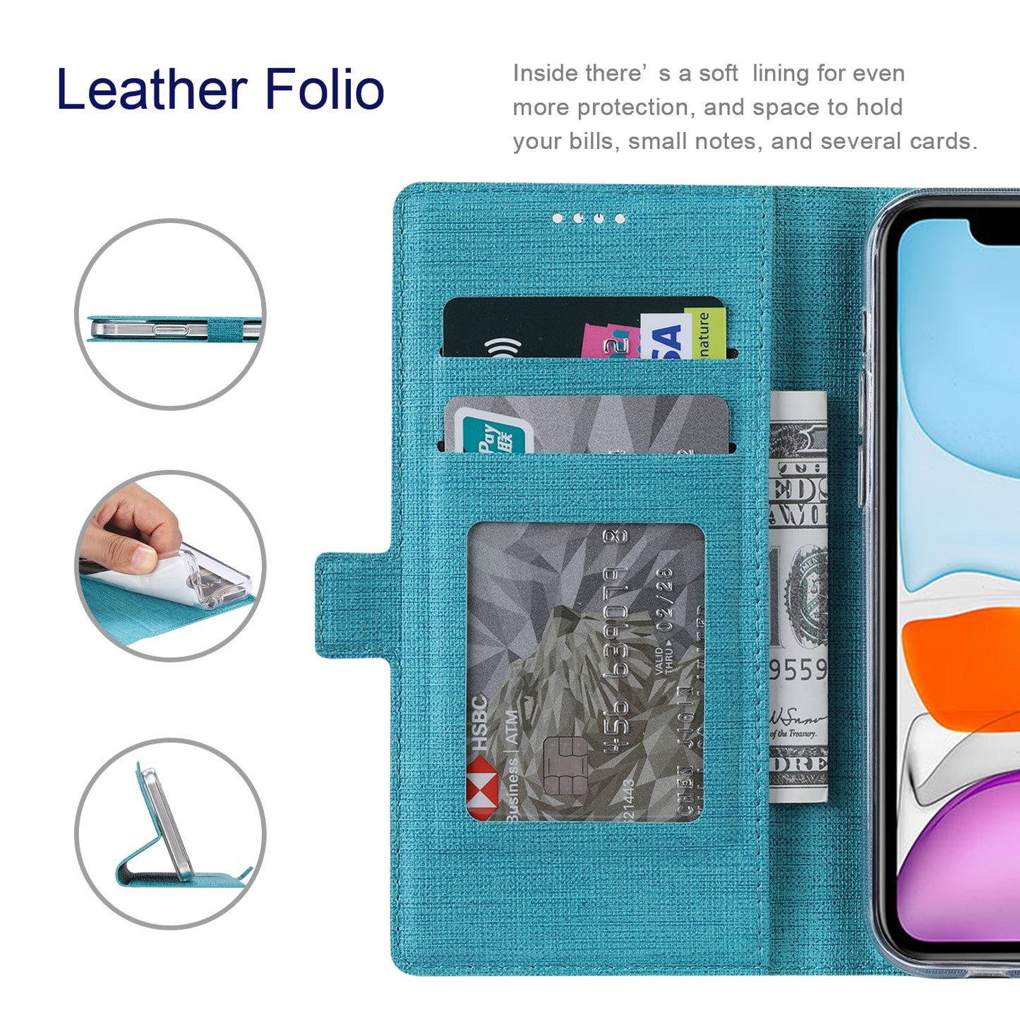 VILI K Series Magnetic Closure Shockproof Wallet Design Leather Phone Stand Cover for iPhone 13 Pro Max 6.7 inch