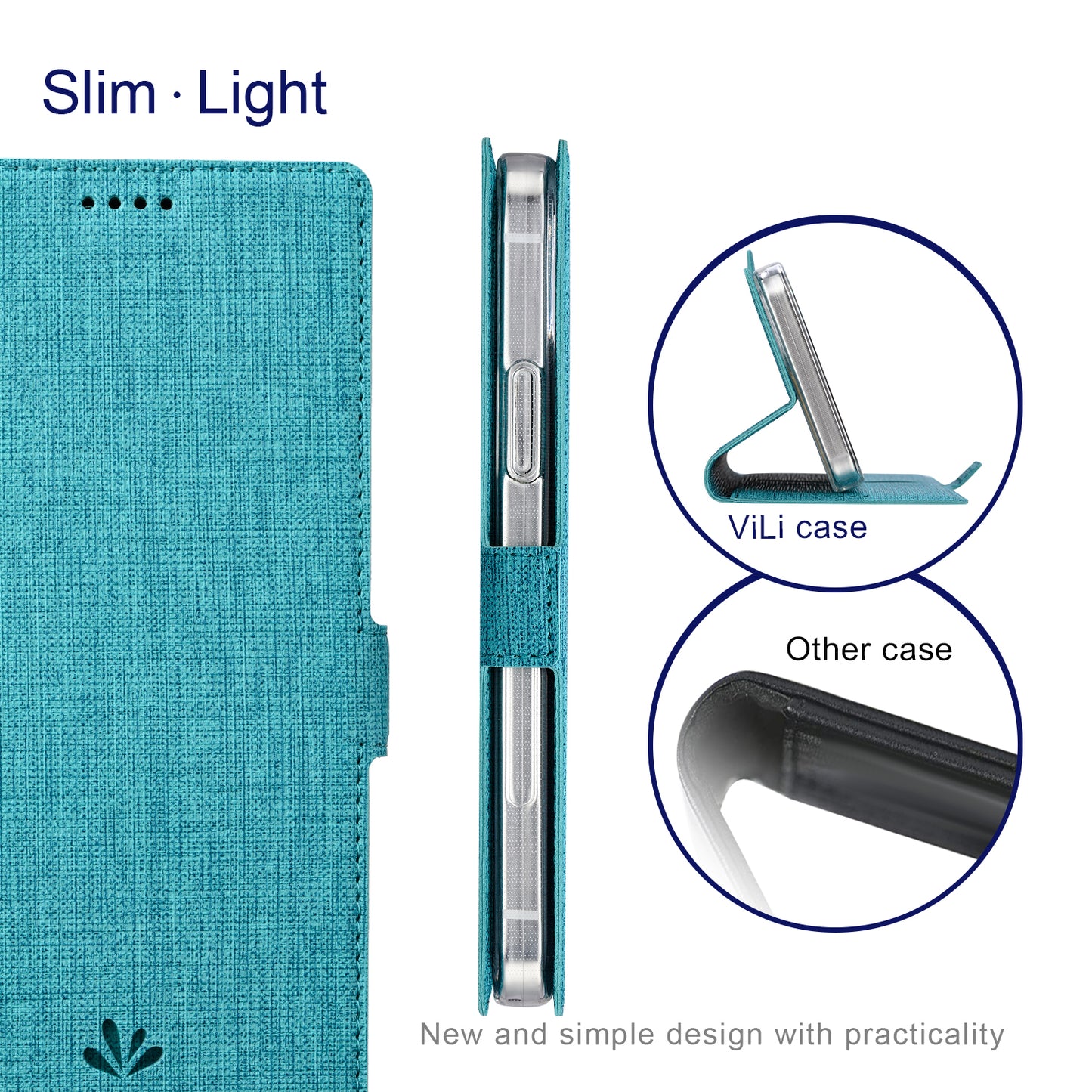 VILI K Series Magnetic Closure Shockproof Wallet Design Leather Phone Stand Cover for iPhone 13 Pro Max 6.7 inch
