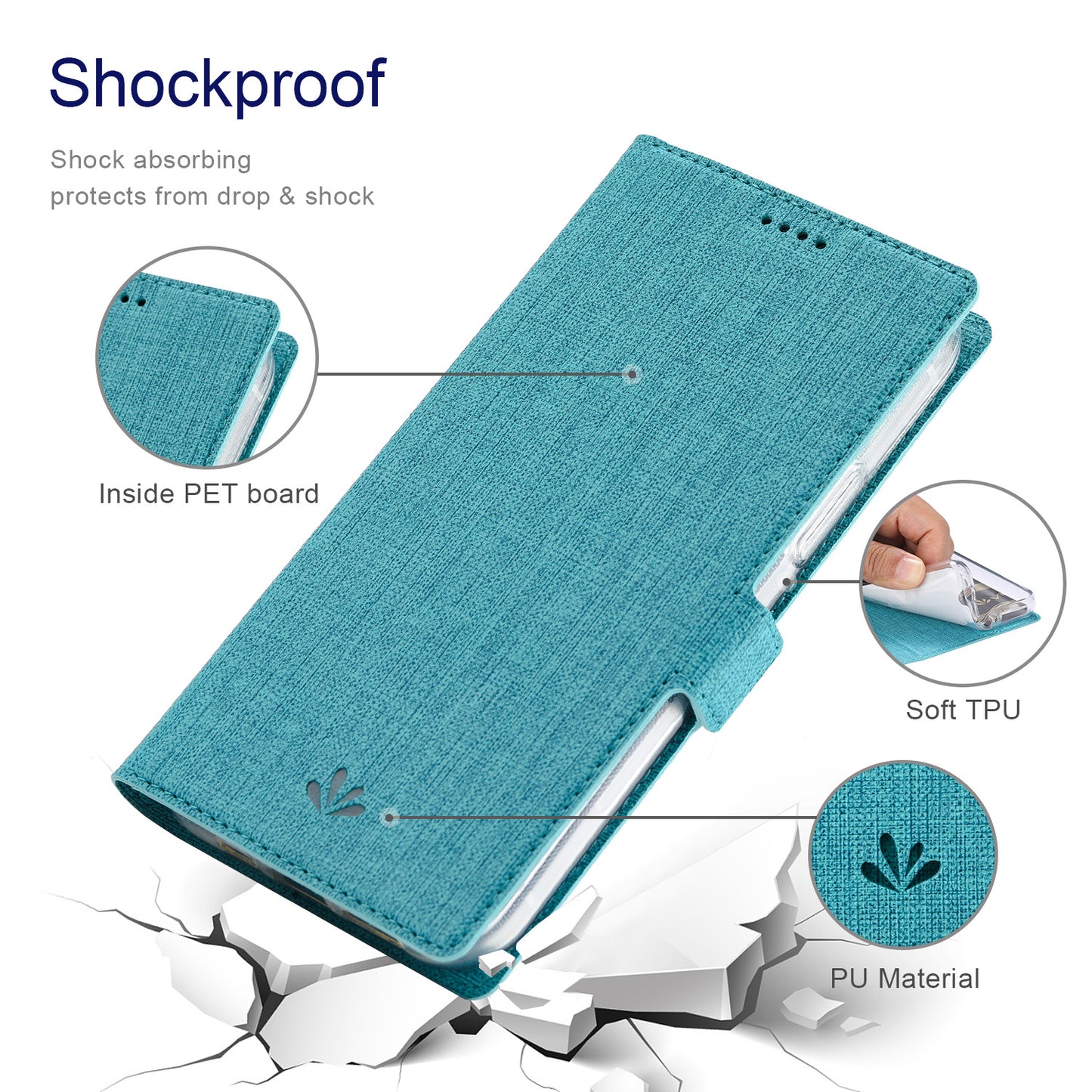 VILI K Series Magnetic Closure Shockproof Wallet Design Leather Phone Stand Cover for iPhone 13 Pro Max 6.7 inch