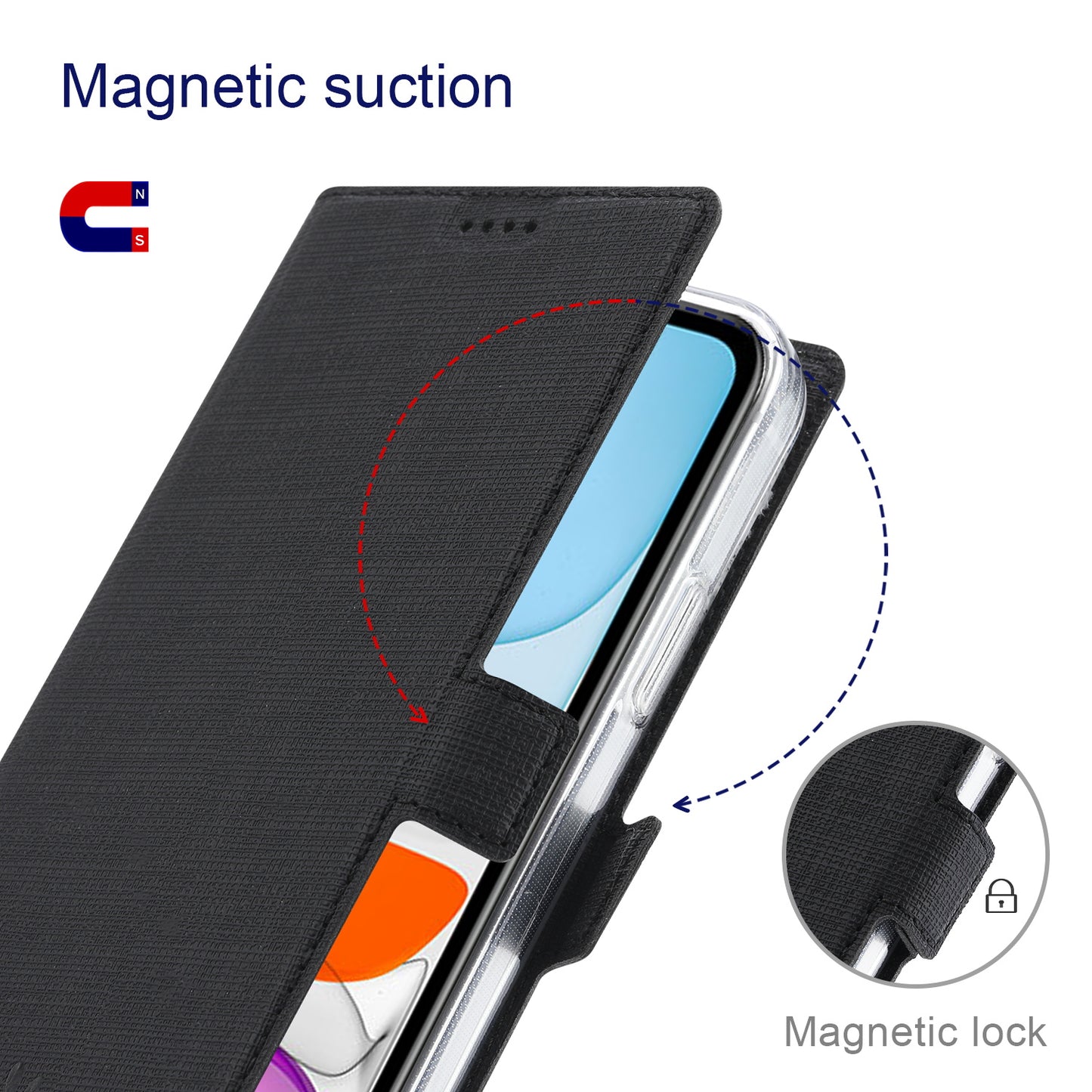 VILI K Series Magnetic Closure Shockproof Wallet Design Leather Phone Stand Cover for iPhone 13 Pro Max 6.7 inch