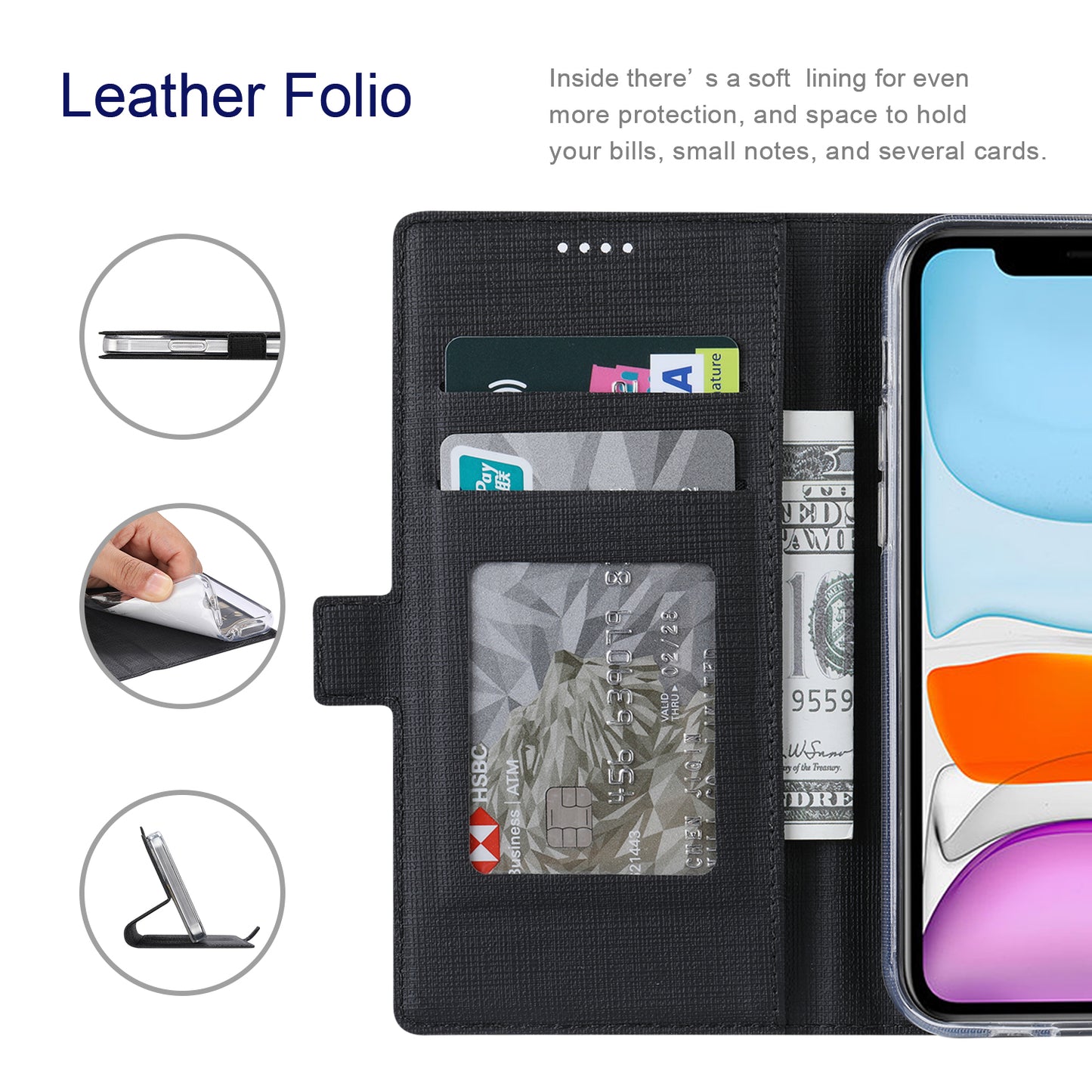 VILI K Series Magnetic Closure Shockproof Wallet Design Leather Phone Stand Cover for iPhone 13 Pro Max 6.7 inch
