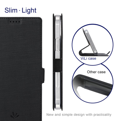 VILI K Series Magnetic Closure Shockproof Wallet Design Leather Phone Stand Cover for iPhone 13 Pro Max 6.7 inch