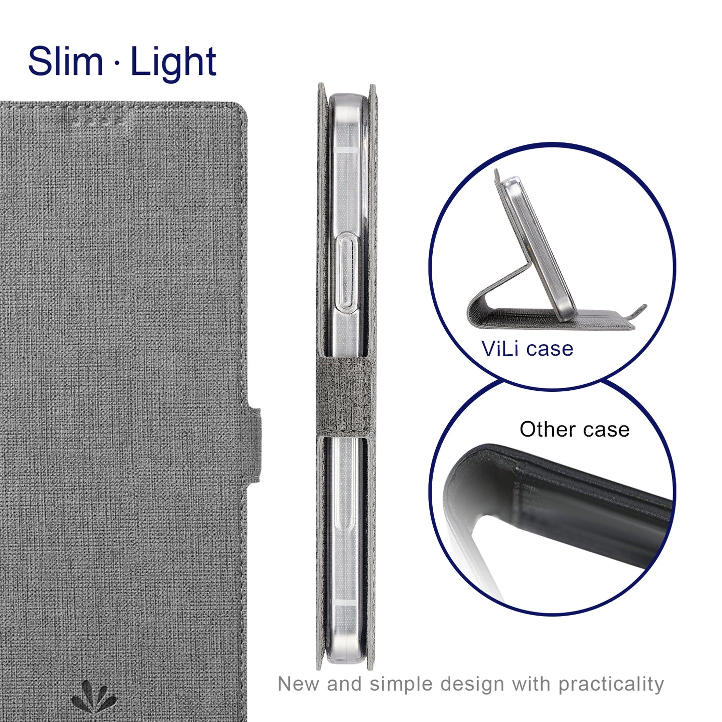 VILI K Series Magnetic Closure Shockproof Wallet Design Leather Phone Stand Cover for iPhone 13 Pro Max 6.7 inch