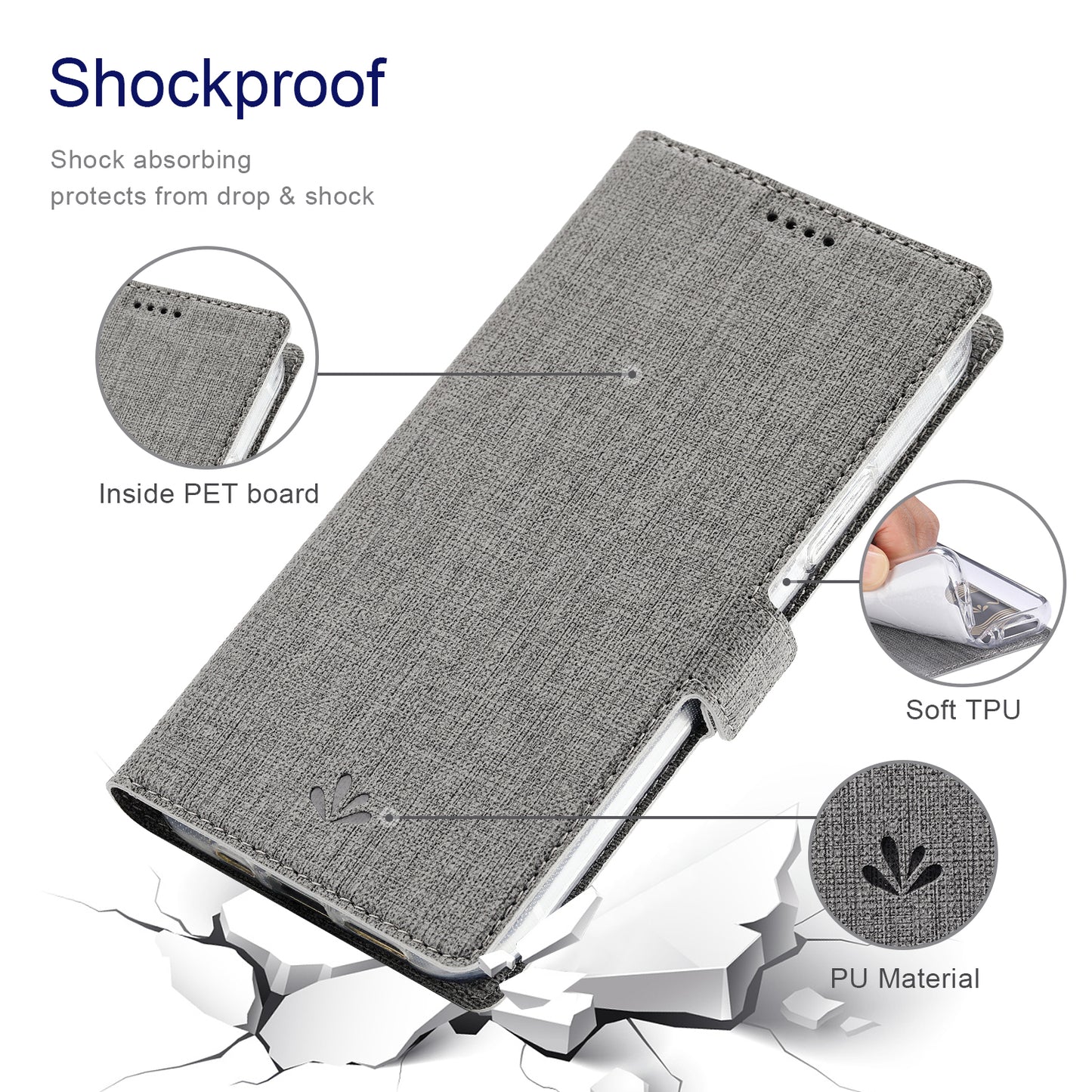 VILI K Series Magnetic Closure Shockproof Wallet Design Leather Phone Stand Cover for iPhone 13 Pro Max 6.7 inch