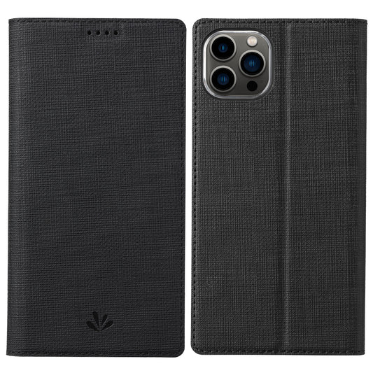 VILI DMX Series Cloth Texture Scratch-Resistant Leather Protector Stand Cover with Single Card Slot for iPhone 13 Pro Max 6.7 inch