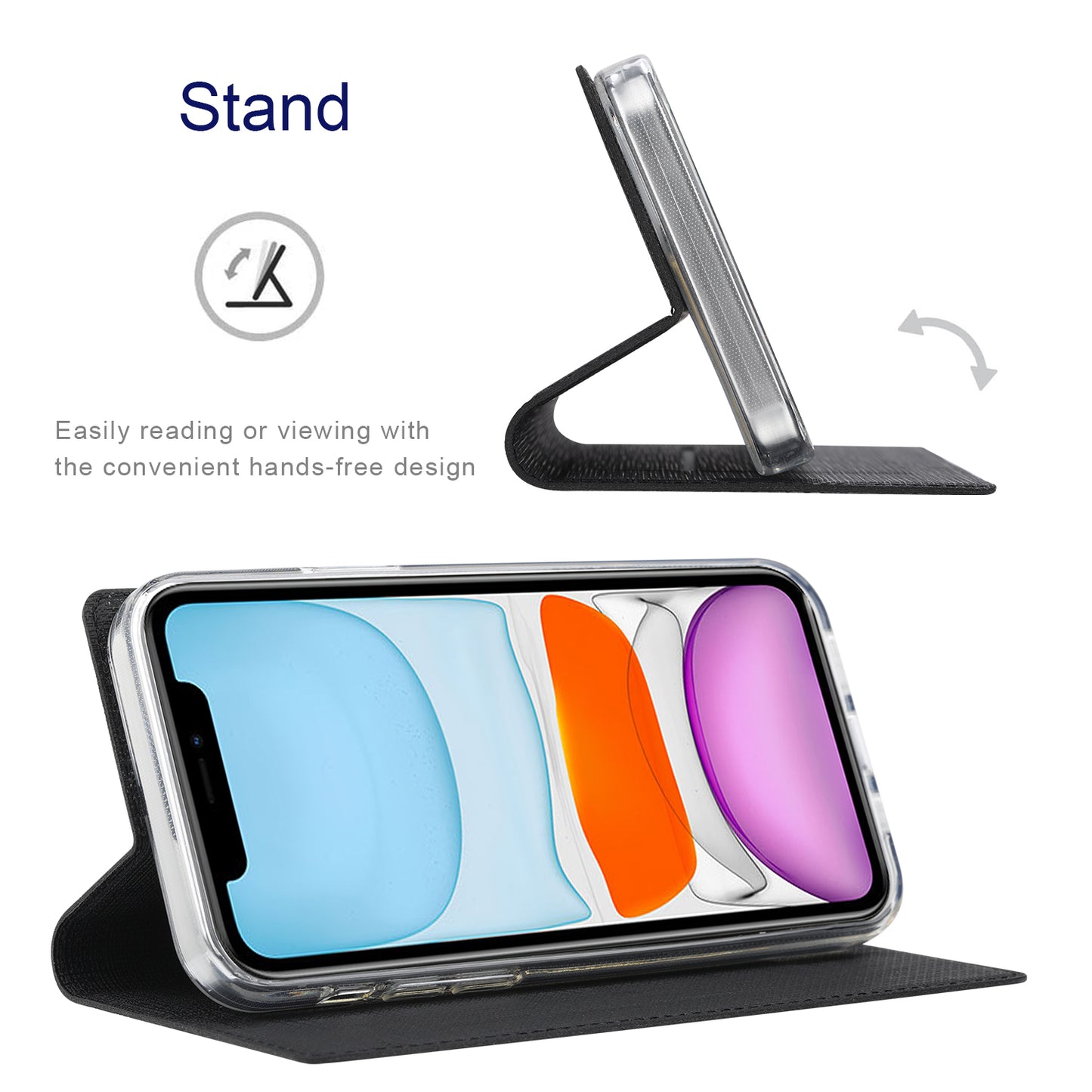 VILI DMX Series Cloth Texture Scratch-Resistant Leather Protector Stand Cover with Single Card Slot for iPhone 13 Pro Max 6.7 inch