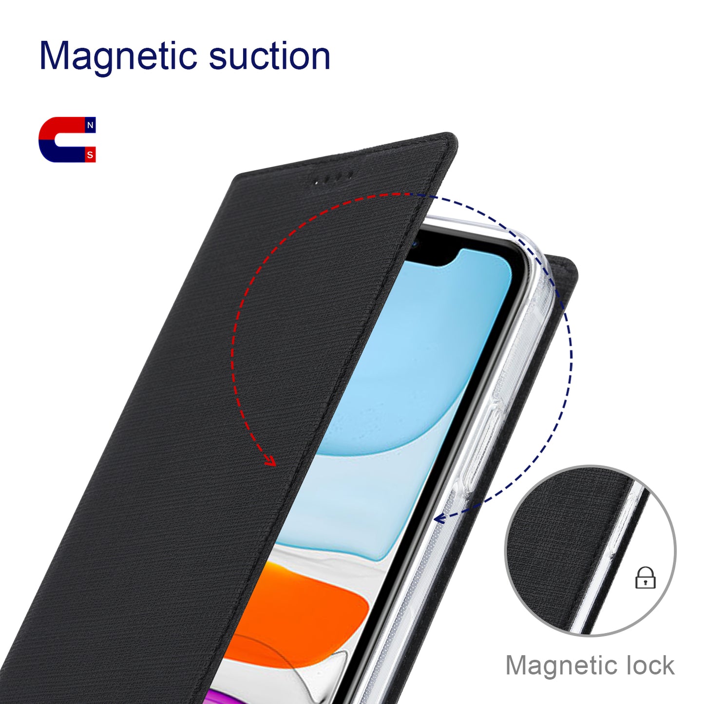 VILI DMX Series Cloth Texture Scratch-Resistant Leather Protector Stand Cover with Single Card Slot for iPhone 13 Pro Max 6.7 inch