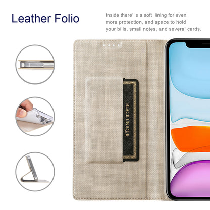 VILI DMX Series Cloth Texture Scratch-Resistant Leather Protector Stand Cover with Single Card Slot for iPhone 13 Pro Max 6.7 inch