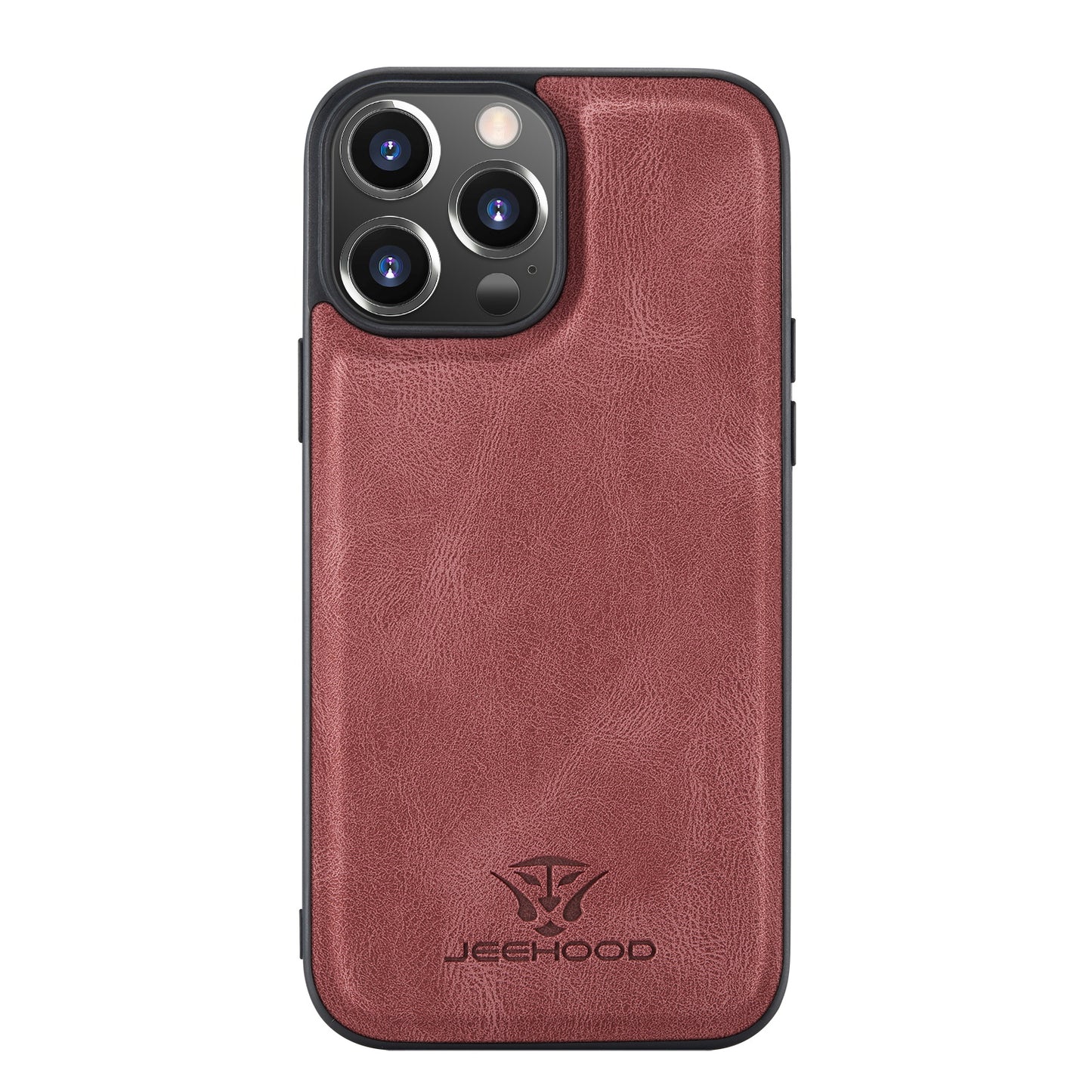 JEEHOOD Anti-drop Magnetic Clasp Kickstand Wallet Design Detachable 2-in-1 Leather Coated TPU Phone Case for iPhone 13 Pro Max 6.7 inch