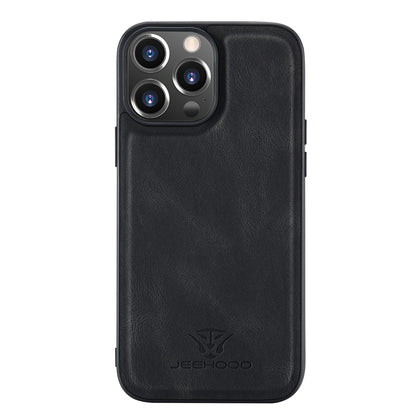 JEEHOOD Anti-drop Magnetic Clasp Kickstand Wallet Design Detachable 2-in-1 Leather Coated TPU Phone Case for iPhone 13 Pro Max 6.7 inch