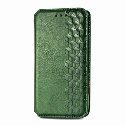 Imprinting Rhombus Auto-absorbed Leather Phone Case Wallet Stand Shell for iPhone 13 Pro Max 6.7 inch