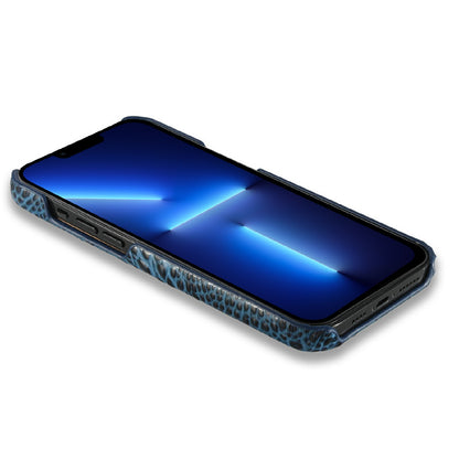 3D Crocodile Head Genuine Leather Coated PC Anti-Scratch Protective Back Case for iPhone 13 Pro Max 6.7 inch