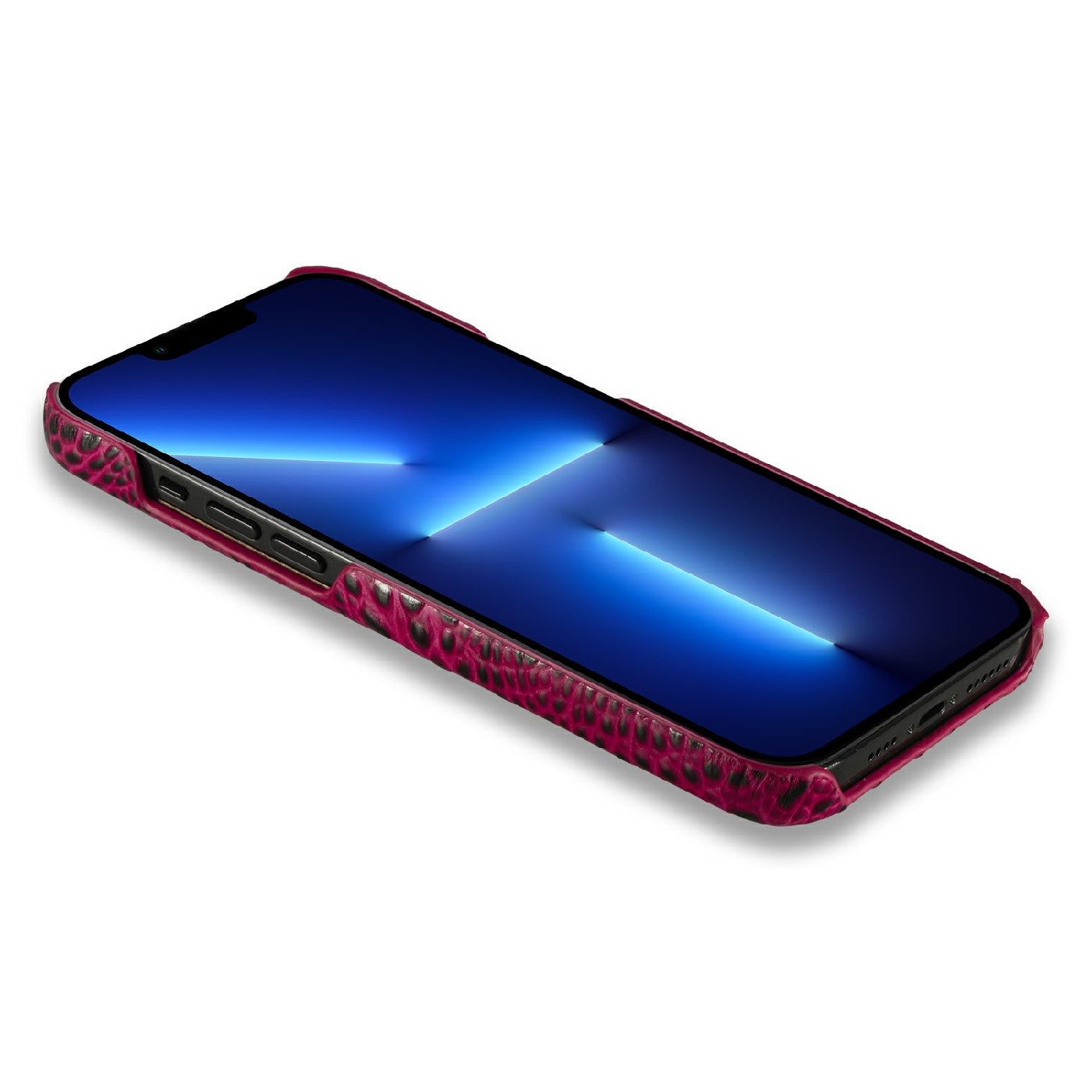 3D Crocodile Head Genuine Leather Coated PC Anti-Scratch Protective Back Case for iPhone 13 Pro Max 6.7 inch