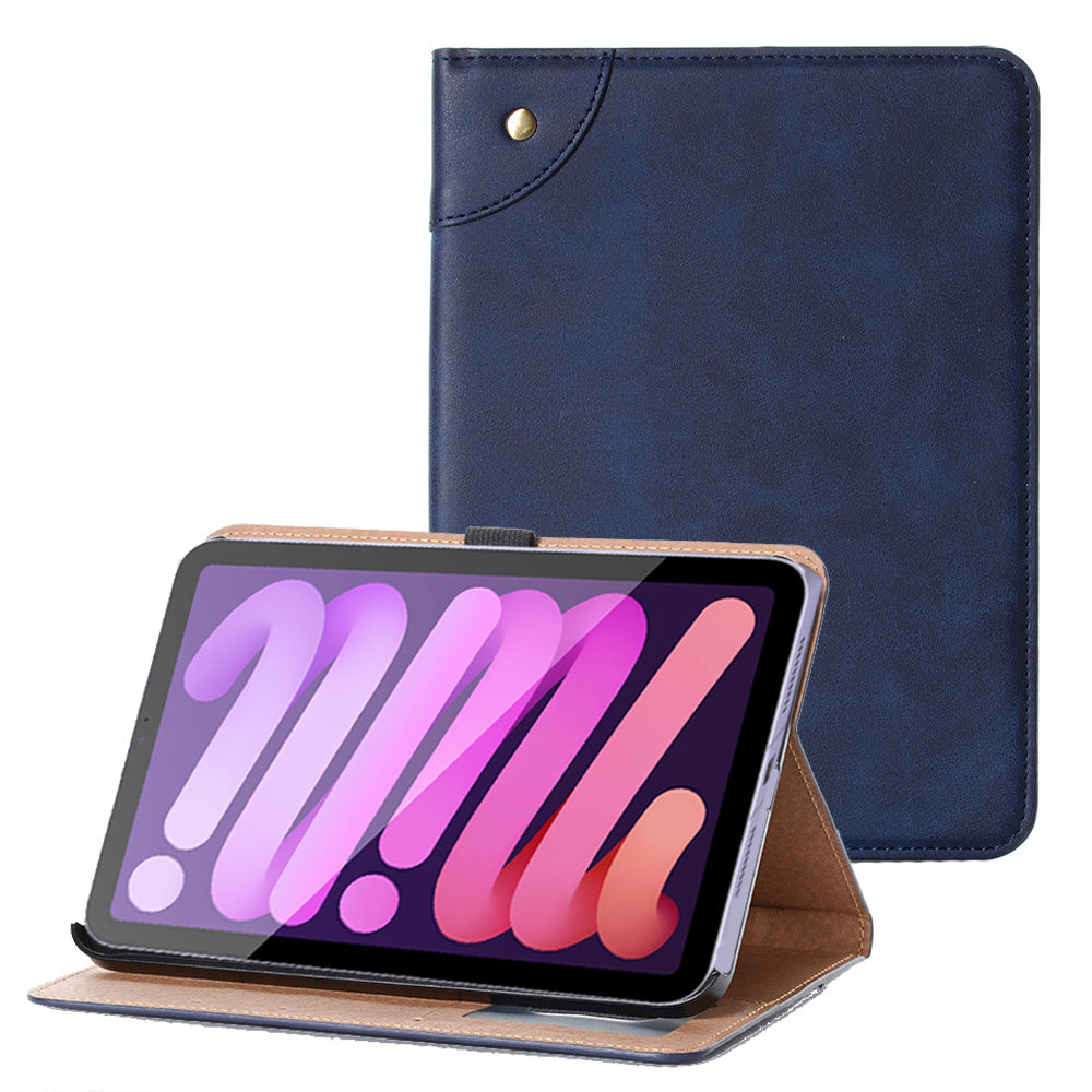 Retro Style Smart Sleep/Wake Up Tablet Leather Cover Case with Wallet Stand for iPad mini (2021)