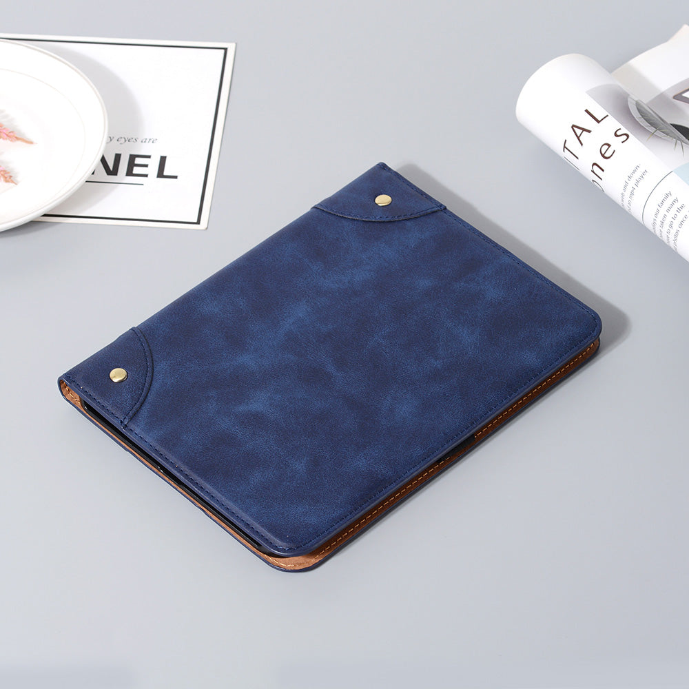 Retro Style Smart Sleep/Wake Up Tablet Leather Cover Case with Wallet Stand for iPad mini (2021)
