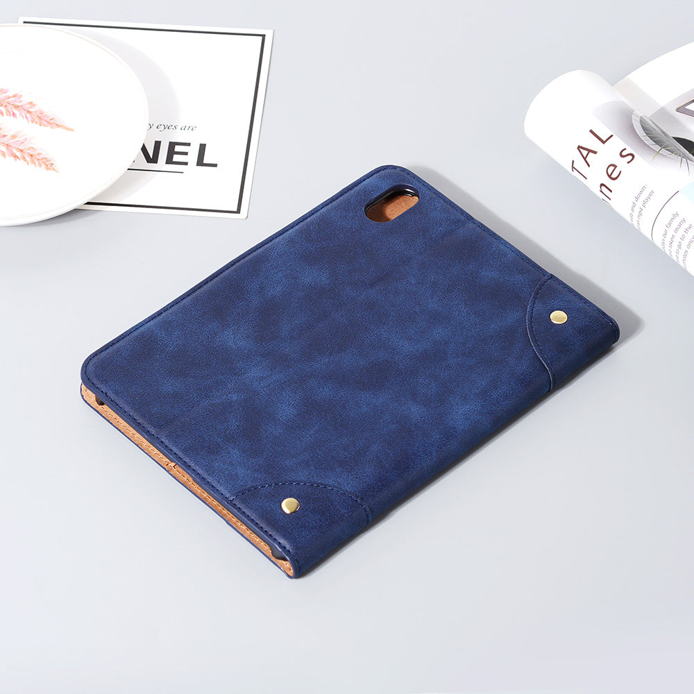 Retro Style Smart Sleep/Wake Up Tablet Leather Cover Case with Wallet Stand for iPad mini (2021)