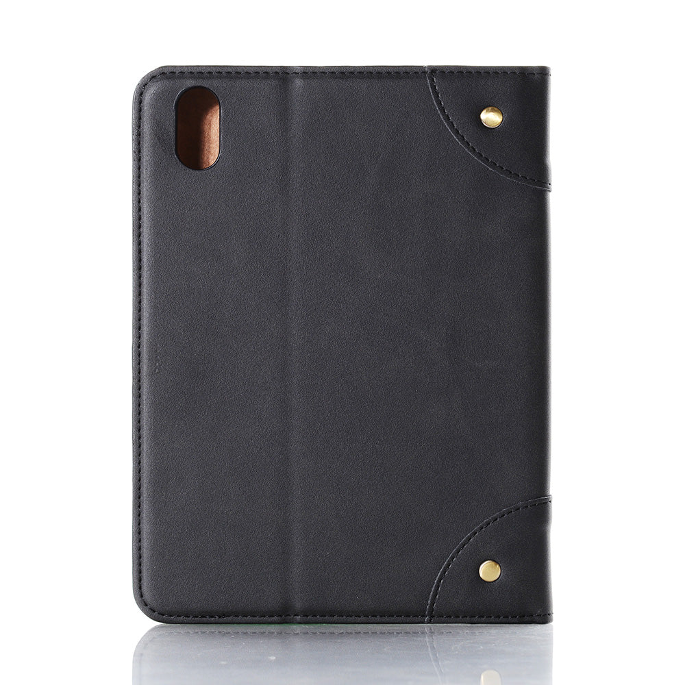 Retro Style Smart Sleep/Wake Up Tablet Leather Cover Case with Wallet Stand for iPad mini (2021)