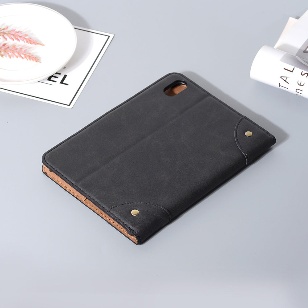 Retro Style Smart Sleep/Wake Up Tablet Leather Cover Case with Wallet Stand for iPad mini (2021)