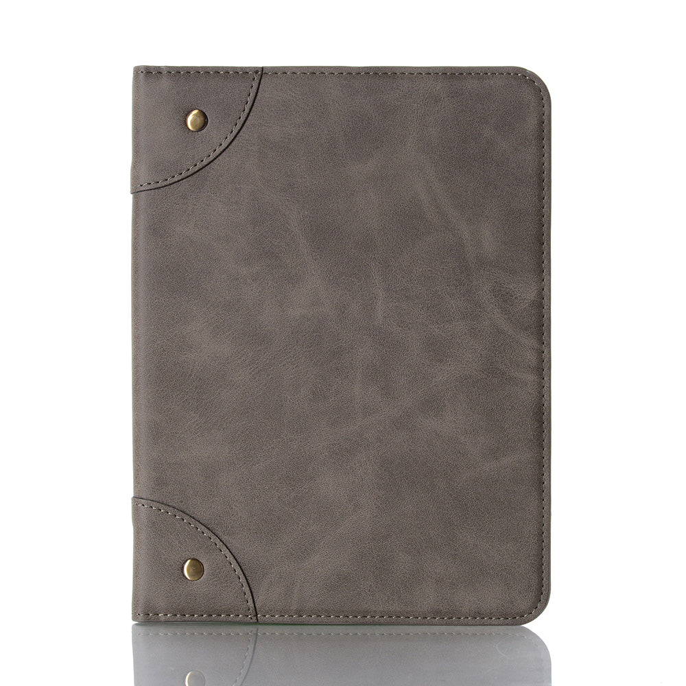 Retro Style Smart Sleep/Wake Up Tablet Leather Cover Case with Wallet Stand for iPad mini (2021)