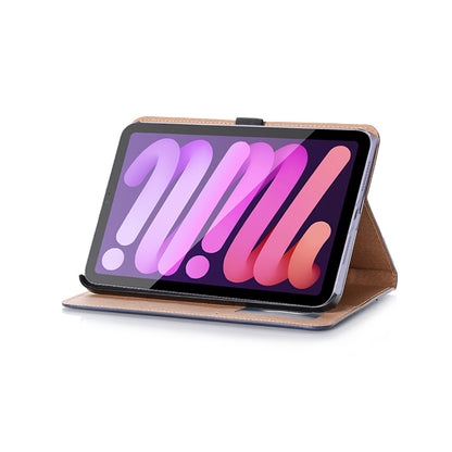 Retro Style Smart Sleep/Wake Up Tablet Leather Cover Case with Wallet Stand for iPad mini (2021)