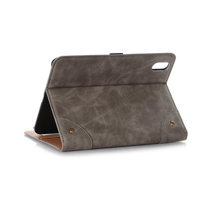 Retro Style Smart Sleep/Wake Up Tablet Leather Cover Case with Wallet Stand for iPad mini (2021)