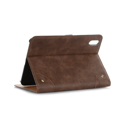 Retro Style Smart Sleep/Wake Up Tablet Leather Cover Case with Wallet Stand for iPad mini (2021)