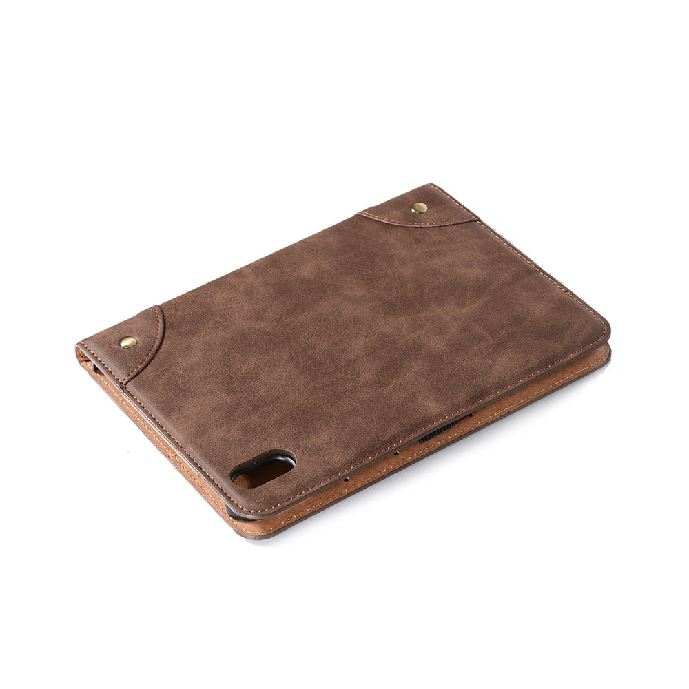 Retro Style Smart Sleep/Wake Up Tablet Leather Cover Case with Wallet Stand for iPad mini (2021)