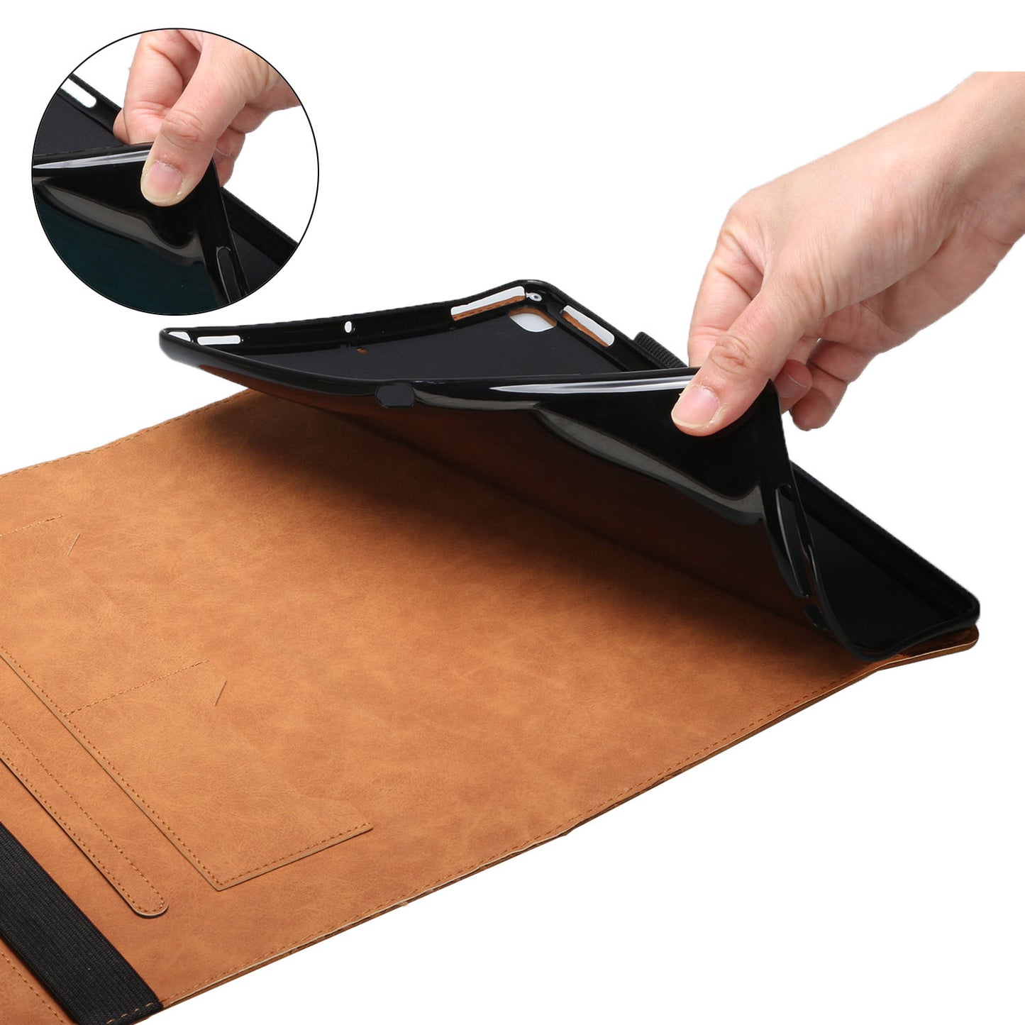 Rhombus Pattern Full Protection Anti-Drop Card Slots Design Skin-touch Feeling Stand Leather Tablet Case Cover for iPad Mini/Mini 2/mini 3/mini 4/mini (2019) 7.9 inch