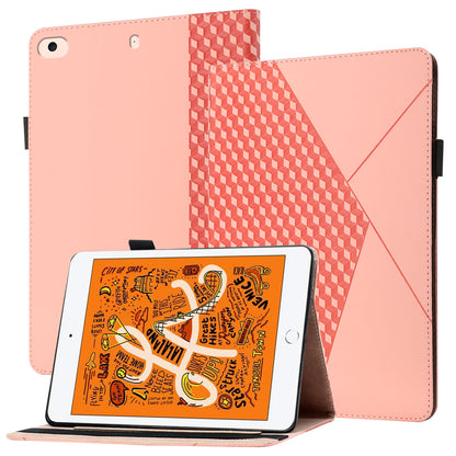 Rhombus Pattern Full Protection Anti-Drop Card Slots Design Skin-touch Feeling Stand Leather Tablet Case Cover for iPad Mini/Mini 2/mini 3/mini 4/mini (2019) 7.9 inch